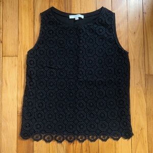 Loft Sleeveless Eyelet/Lace Blouse